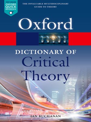cover image of A Dictionary of Critical Theory